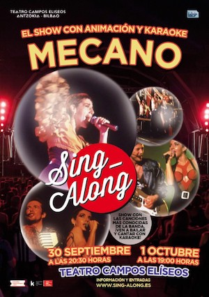 Mecano Sing Along - del 30 de septiembre al 1 de octubre