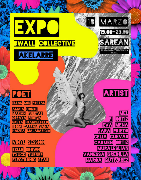 cartel-exposicion-bwall-collective-akelarre-bilbao-2020-sarean