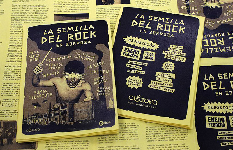 exposición La Semilla del Rock inauguración muestra Rock de los 90 ciclo 50 años de rock en Zorrotza